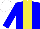 Silk - Blue, yellow stripe, white cap