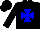 Silk - Black, blue maltese cross