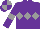 Silk - Purple, grey triple diamond and armlets, quartered cap