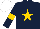 Silk - Dark blue, gold star, gold armlets on sleeves, white cap