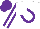 Silk - White, purple horseshoe, white stripe on purple sleeves, purple cap
