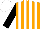 Silk - Orange and white stripes, black sleeves, white cap