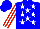 Silk - Blue, american flag emblem, white stars, red stripes on white sleeves