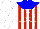 Silk - White with red stripes, blue yoke with white stars