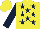 Silk - Yellow with dark blue stars, dark blue sleeves, yellow cap