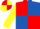 Silk - Red and Royal Blue (quartered), Yellow sleeves, Red and Yellow quartered cap