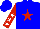 Silk - Blue, red star, white stars on red sleeves