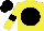Silk - Yellow body, black disc, yellow arms, black armlets, black cap