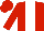 Silk - Red, black framed white 'bb', black framed white center stripe