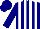 Silk - Navy blue, white stripes