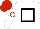 Silk - White, black hollow box, white sleeves, red circle, red cap
