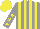Silk - Grey & yellow stripes, grey sleeves, yellow stars and cap