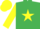 Silk - Emerald Green, Yellow star, sleeves and cap