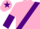 Silk - PINK, purple sash, halved sleeves, pink cap, purple star