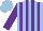 Silk - Light blue, purple stripes, purple sleeves