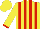 Silk - Yellow, red stripes on cuffs