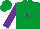 Silk - Emerald , purple 'b', purple sleeves