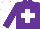 Silk - Purple, white cross, white cap