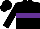 Silk - Black, purple belt, black cap