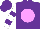 Silk - Purple, lilac ball, purple bars on white sleeves