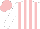 Silk - White, pink stripes, white sleeves, pink cap