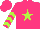 Silk - Hot pink, lime star, lime chevrons on sleeves