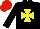 Silk - Black, yellow maltese cross, black sleeves, red cap