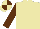 Silk - Tan, brown sleeves, tan and brown quartered cap