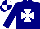 Silk - Navy blue, white maltese cross, quartered cap