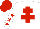 Silk - White, red cross of lorraine, white sleeves, red stars, red cap