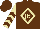Silk - Brown, tan diamond framed tan 'jb,' brown chevrons on tan sleeves, brown cap