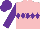 Silk - Pink, purple diamond belt, purple 'ob' and sleeves, purple cap