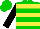 Silk - Green, yellow hoops, black sleeves