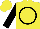 Silk - Yellow, black circle, black sleeves