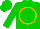 Silk - green, orange circle