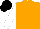 Silk - Orange, White sleeves, Black cap