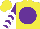 Silk - Yellow, purple disc, purple and white chevrons on sleeves