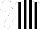Silk - White, black vertical stripes