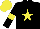 Silk - BLACK, YELLOW star, armlets and cap