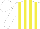 Silk - White, yellow stripes, white sleeves