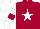 Silk - Claret, white star, white sleeves, claret armlets, claret star on white cap