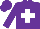 Silk - purple, white cross