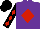 Silk - Purple, red diamond, black sleeves, red diamonds, black cap