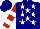 Silk - Navy, white stars, red and white bars on sleeves