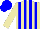 Silk - Tan, blue stripes, blue cap