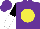 Silk - Purple, yellow ball, black & white halved sleeves