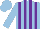 Silk - Light blue, purple stripes