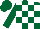 Silk - Forest green and white blocks