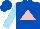 Silk - Royal blue, pink triangle, sky blue sleeves