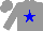 Silk - Grey, blue star
